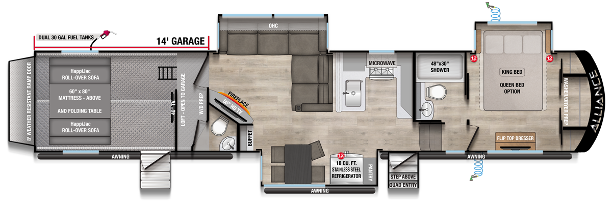 2026 Valor 44V14 Floorplan